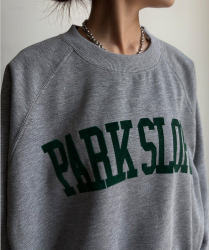 標誌印花寬鬆插肩袖套頭衫