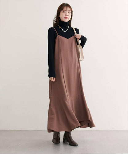 【natural couture】不對稱下襬吊帶連衣裙