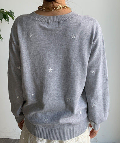 STAR刺繡針織衫