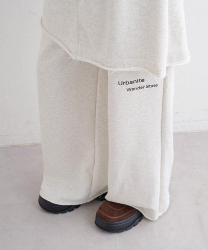 w closet 字母印花 衛衣面料 裙褲