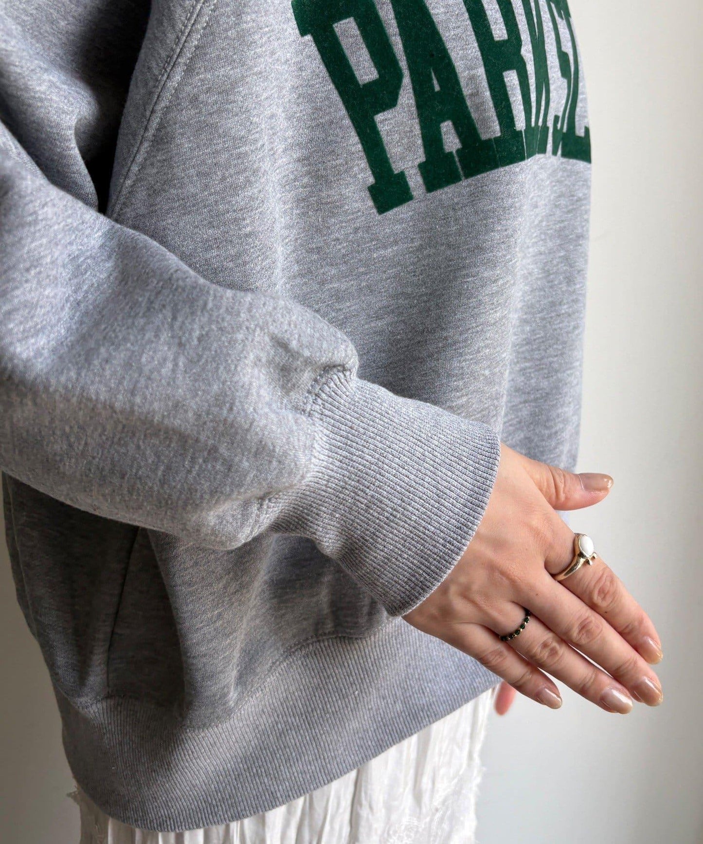 標誌印花寬鬆插肩袖套頭衫