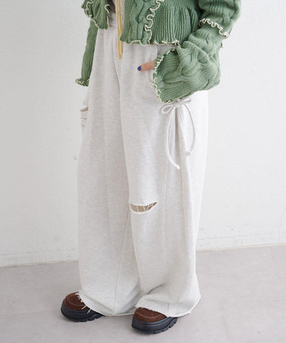 【w closet】蝴蝶結休閒褲