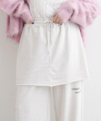 w closet 字母印花 衛衣面料 裙褲