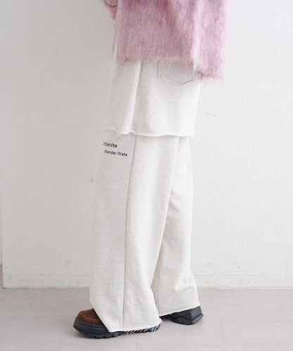 w closet 字母印花 衛衣面料 裙褲