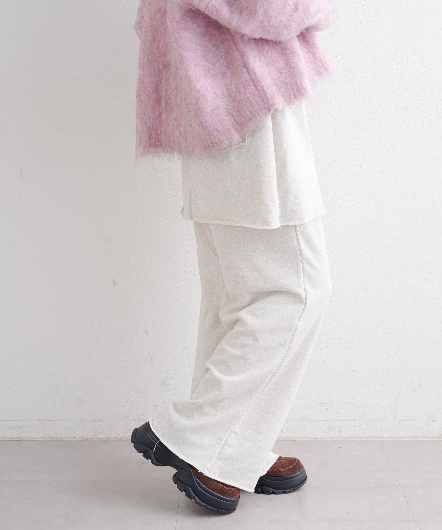 w closet 字母印花 衛衣面料 裙褲