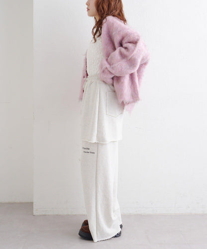 w closet 字母印花 衛衣面料 裙褲