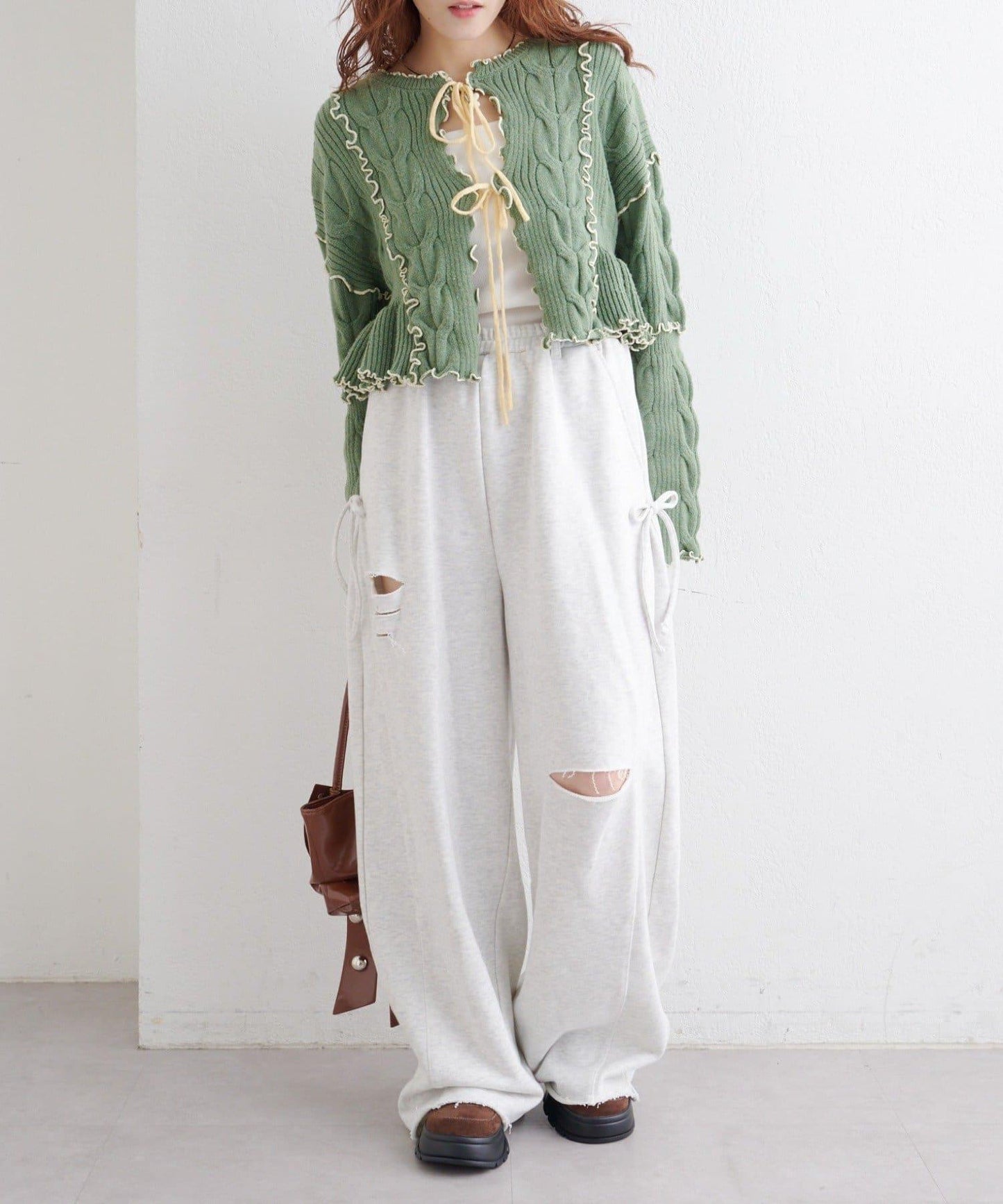 【w closet】蝴蝶結休閒褲