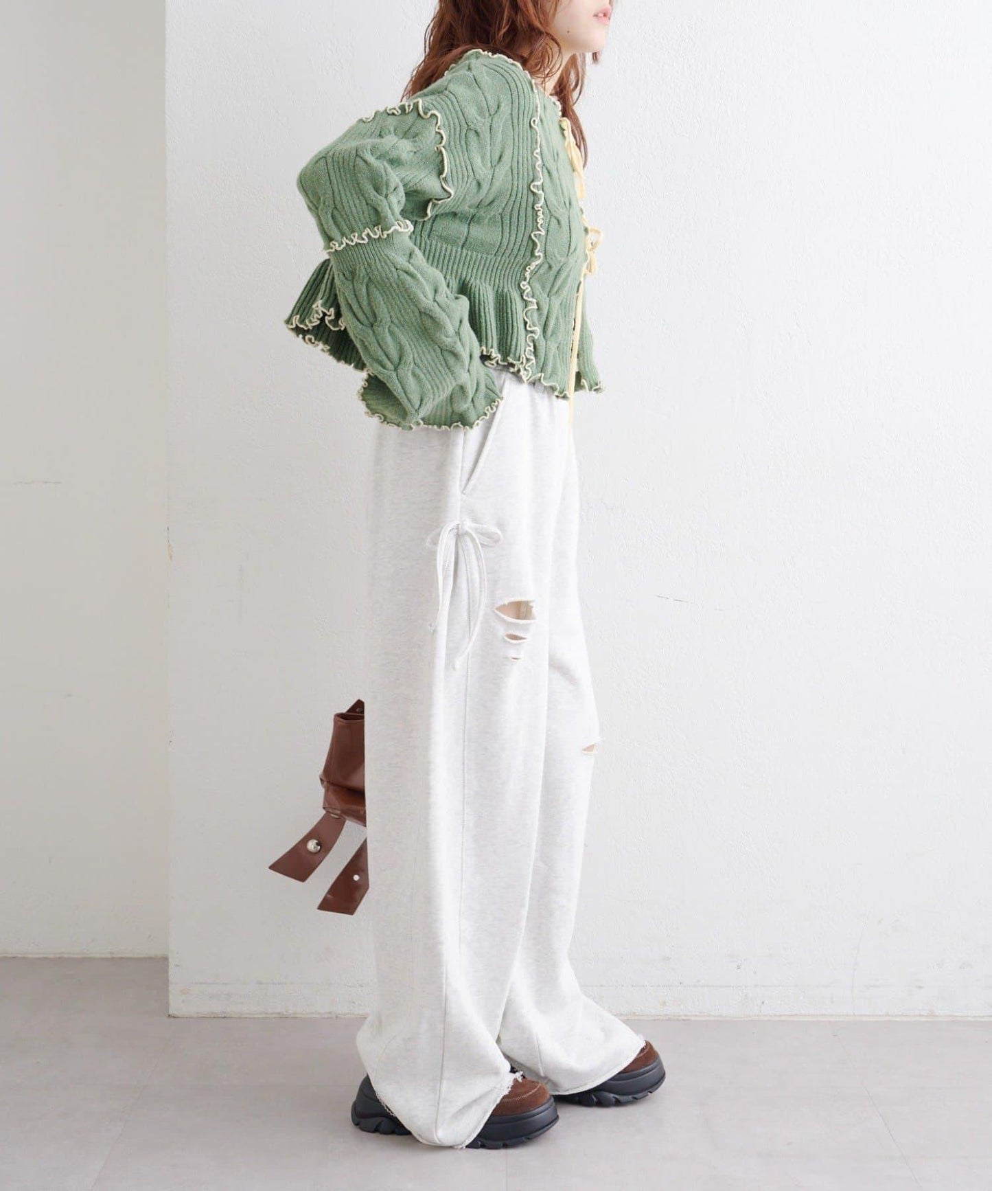 【w closet】蝴蝶結休閒褲