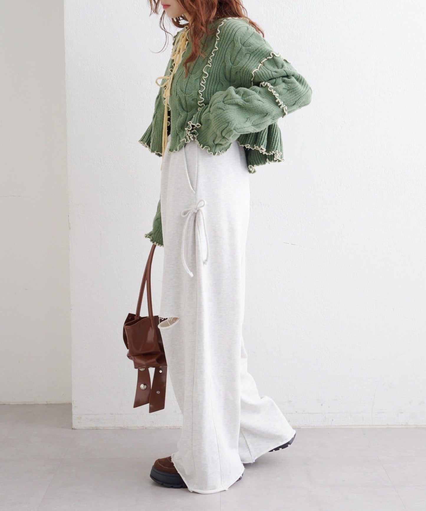 【w closet】蝴蝶結休閒褲