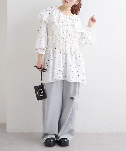 【w closet】蝴蝶結休閒褲