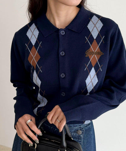 【GEVACO/ゲバコ】菱格針織開衫