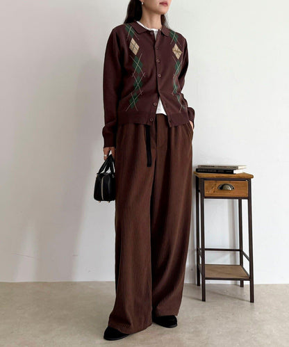 【GEVACO/ゲバコ】菱格針織開衫