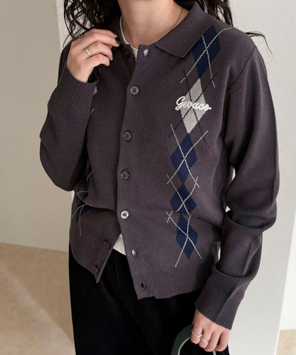 【GEVACO/ゲバコ】菱格針織開衫