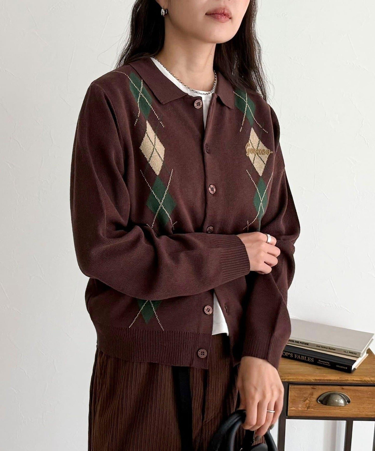 【GEVACO/ゲバコ】菱格針織開衫