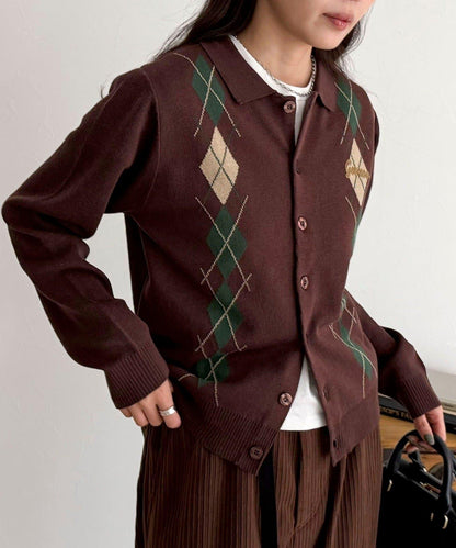 【GEVACO/ゲバコ】菱格針織開衫