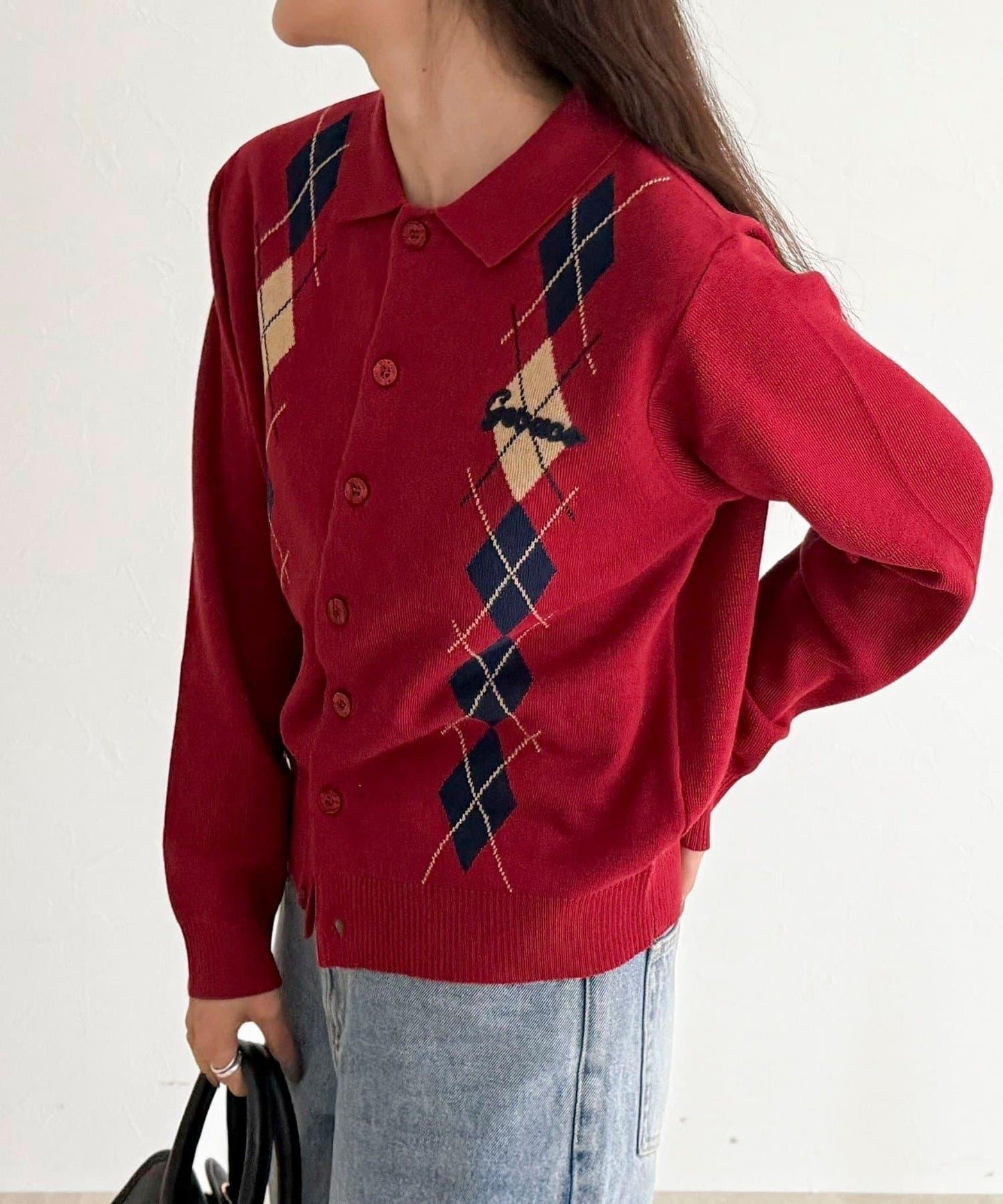 【GEVACO/ゲバコ】菱格針織開衫