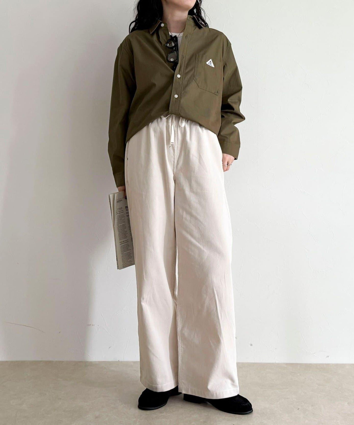 【GEVACO/ゲバコ】燈芯絨休閒寬腿褲