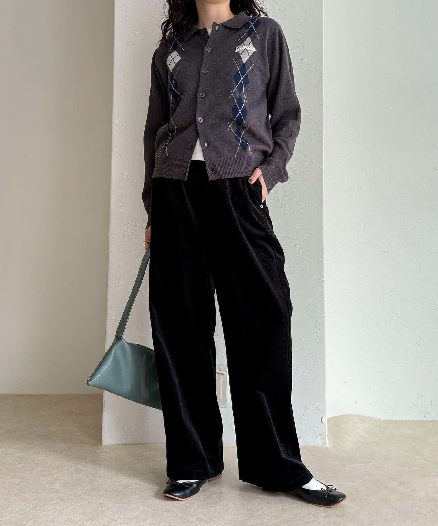 【GEVACO/ゲバコ】燈芯絨休閒寬腿褲