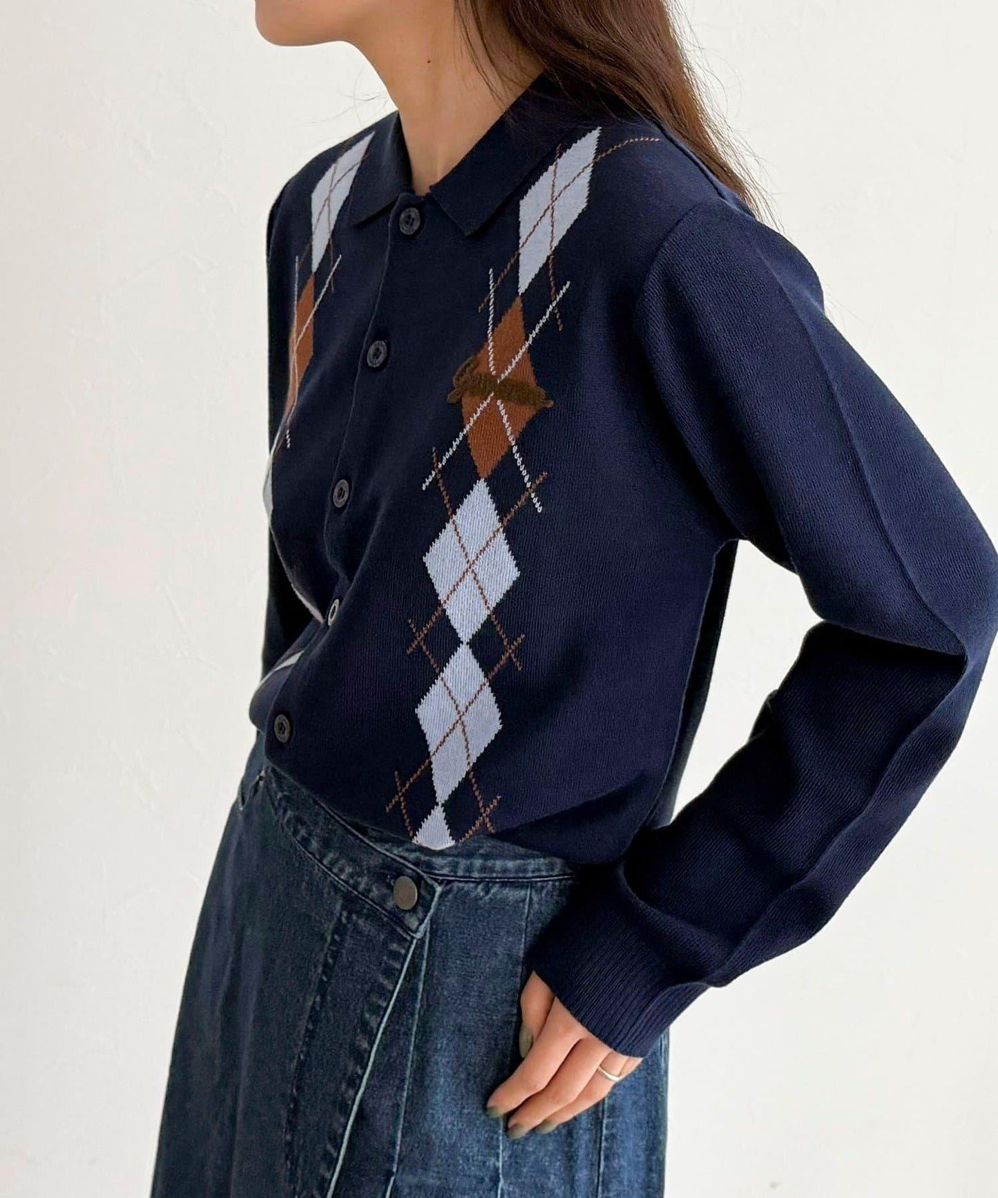 【GEVACO/ゲバコ】菱格針織開衫