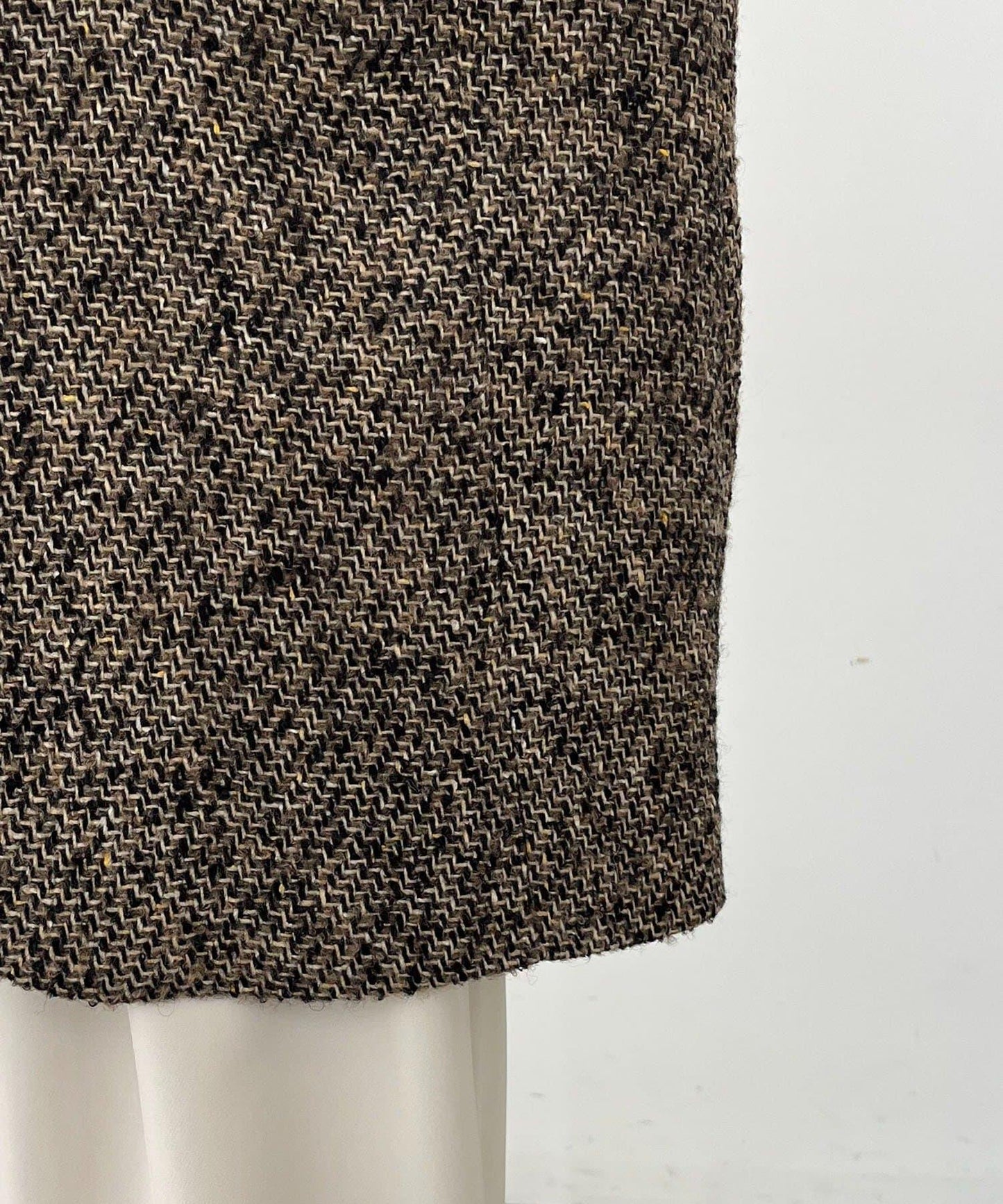 粗花呢裁縫風半身大衣