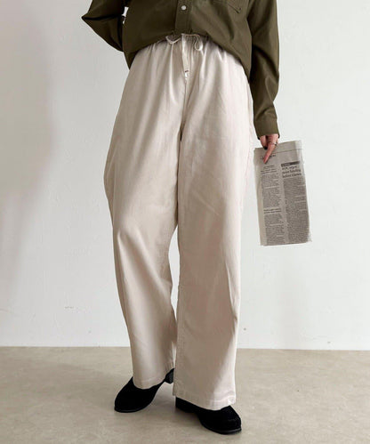 【GEVACO/ゲバコ】燈芯絨休閒寬腿褲