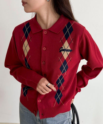 【GEVACO/ゲバコ】菱格針織開衫