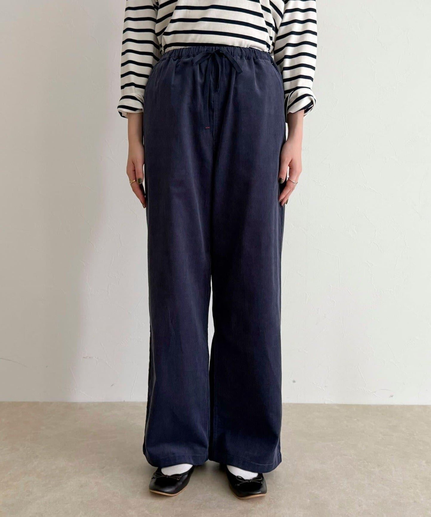 【GEVACO/ゲバコ】燈芯絨休閒寬腿褲