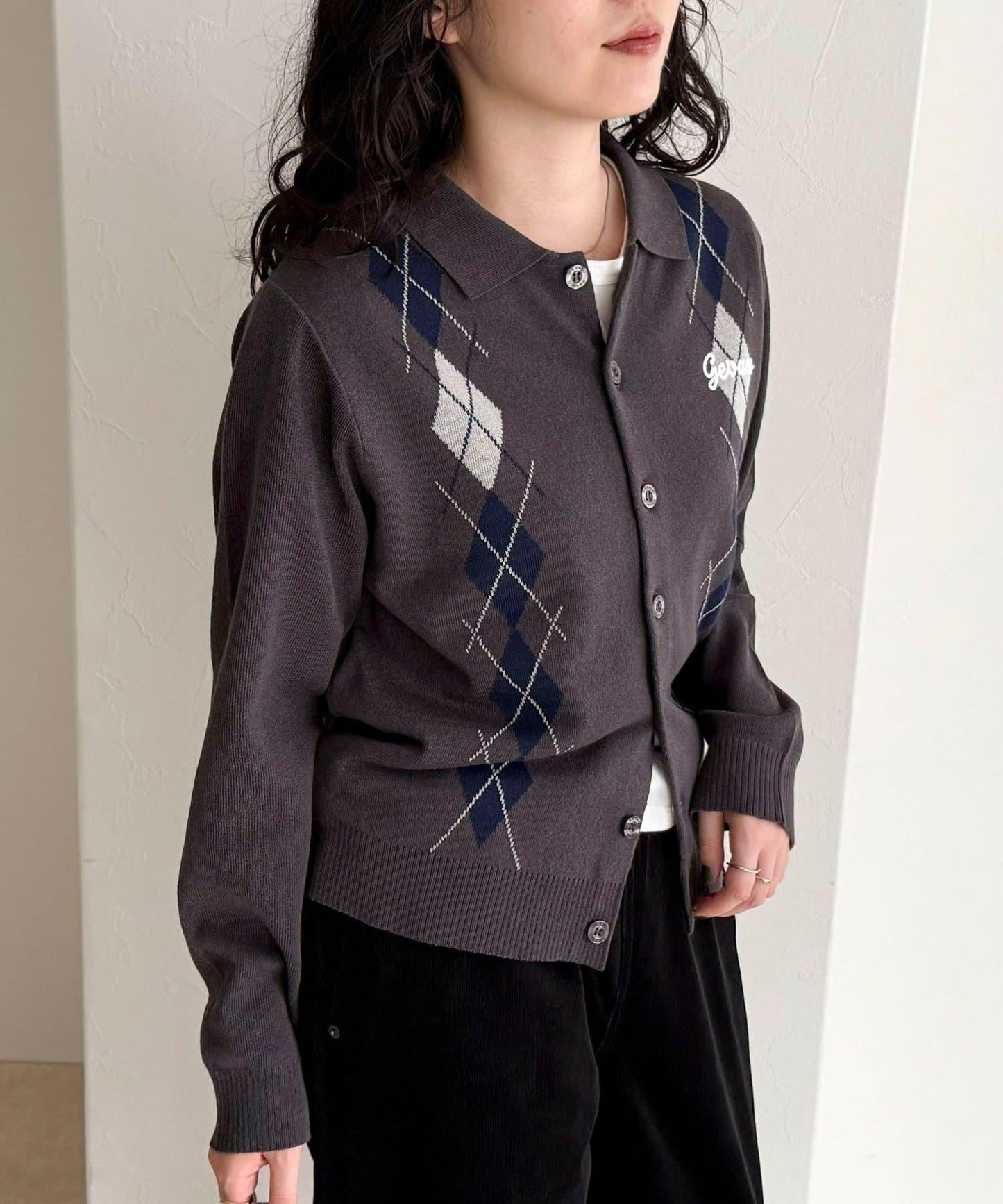 【GEVACO/ゲバコ】菱格針織開衫
