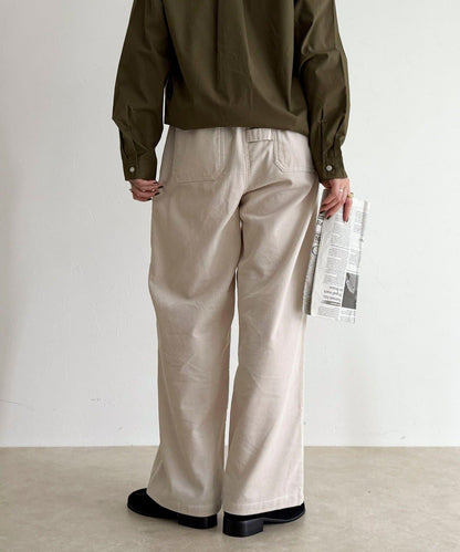 【GEVACO/ゲバコ】燈芯絨休閒寬腿褲