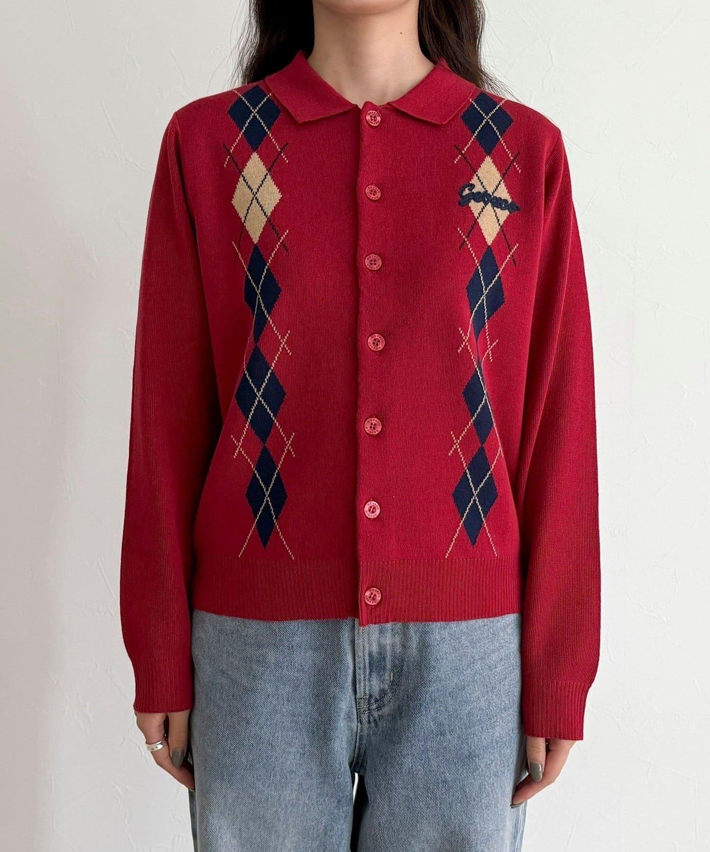 【GEVACO/ゲバコ】菱格針織開衫