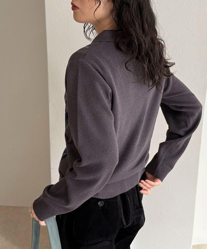 【GEVACO/ゲバコ】菱格針織開衫