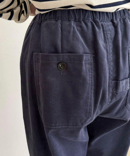 【GEVACO/ゲバコ】燈芯絨休閒寬腿褲