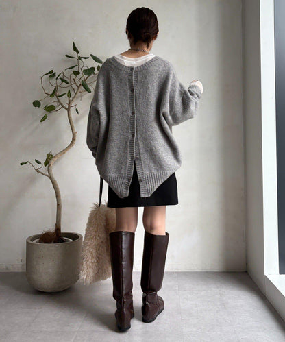 粗花呢羊毛迷你裙