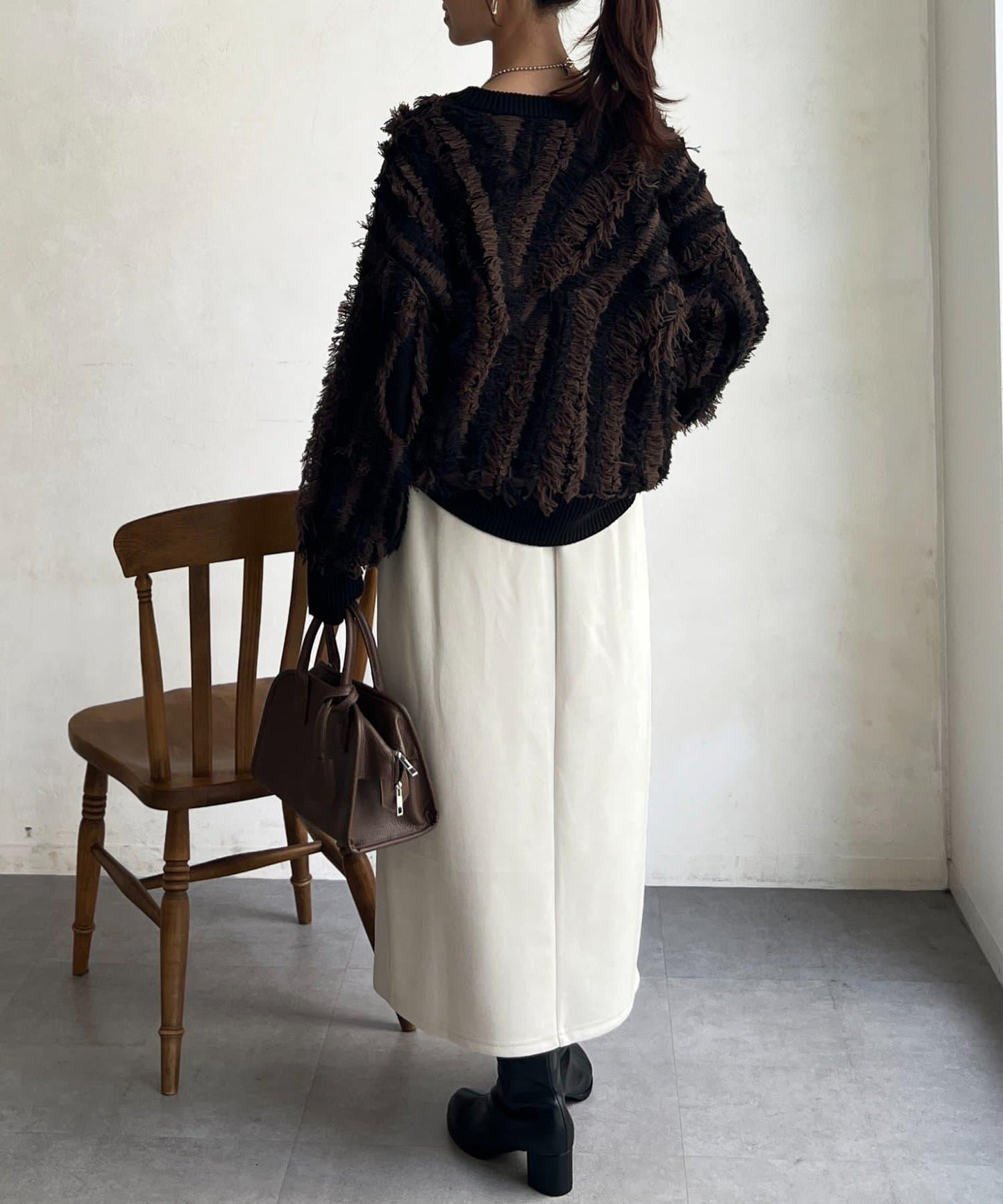 流蘇裝飾針織套頭衫