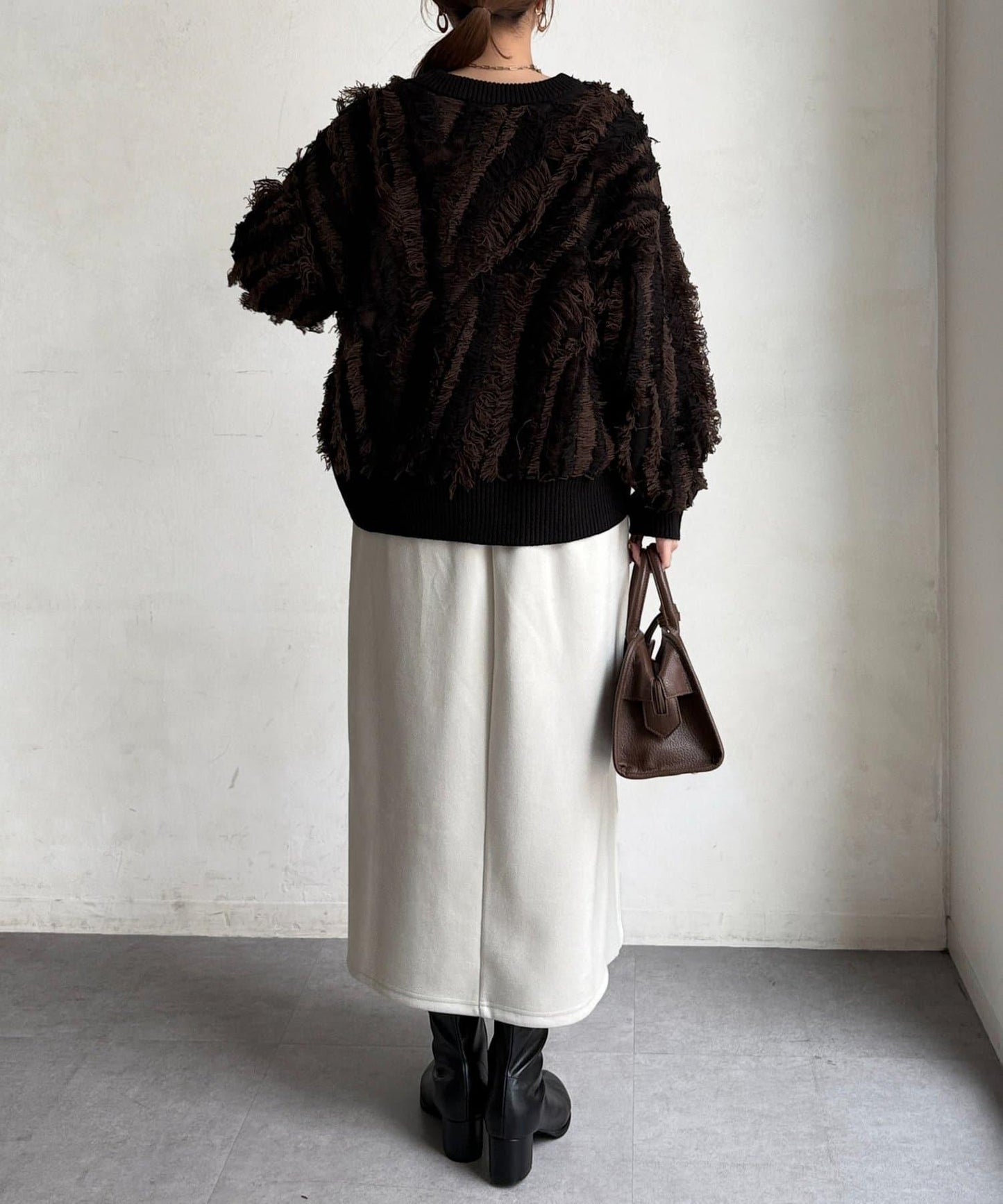 流蘇裝飾針織套頭衫