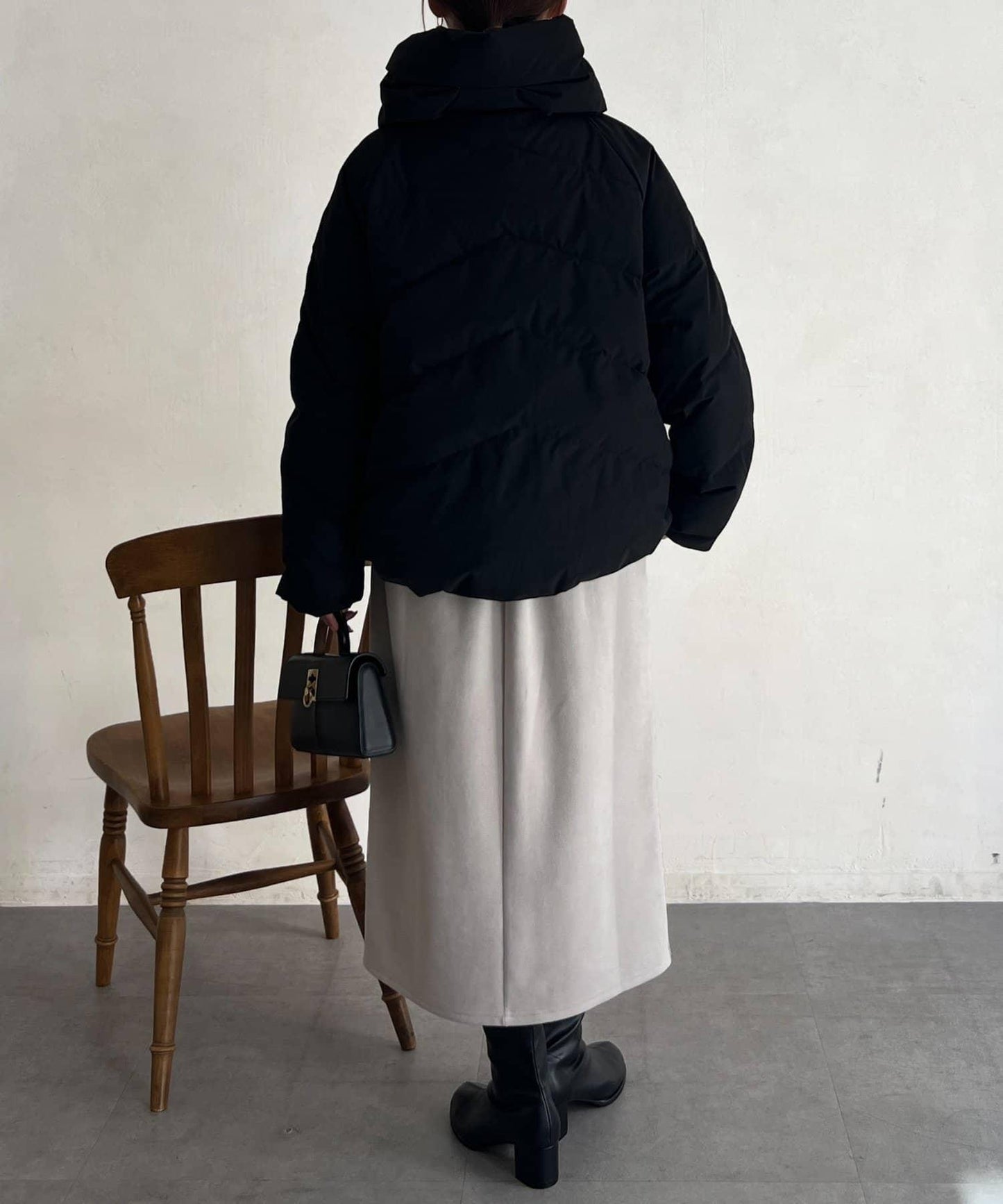 高領彈力羽絨服