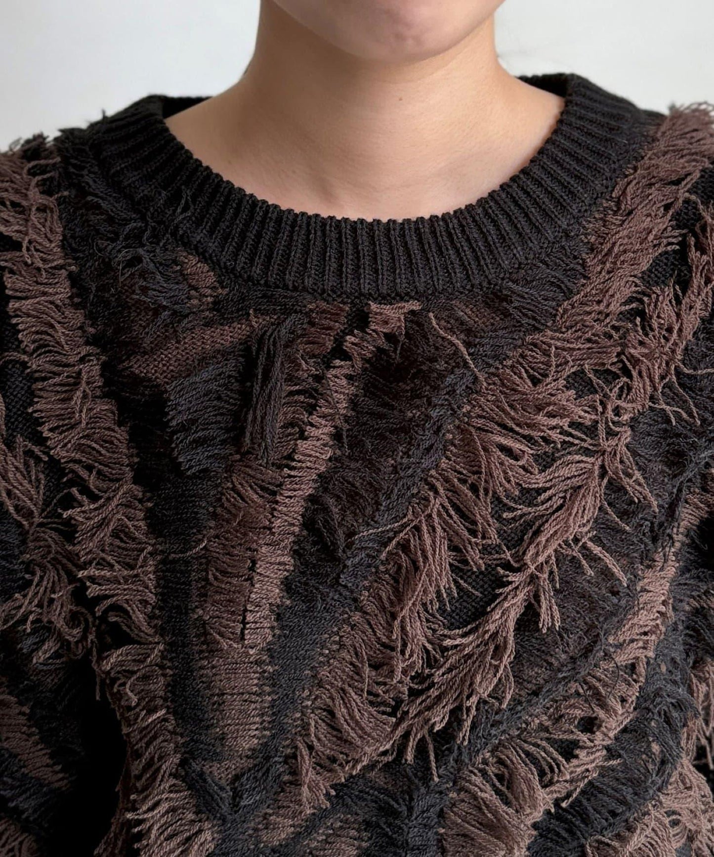 流蘇裝飾針織套頭衫