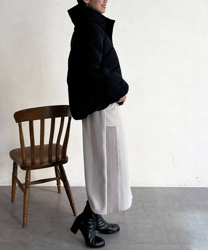 高領彈力羽絨服