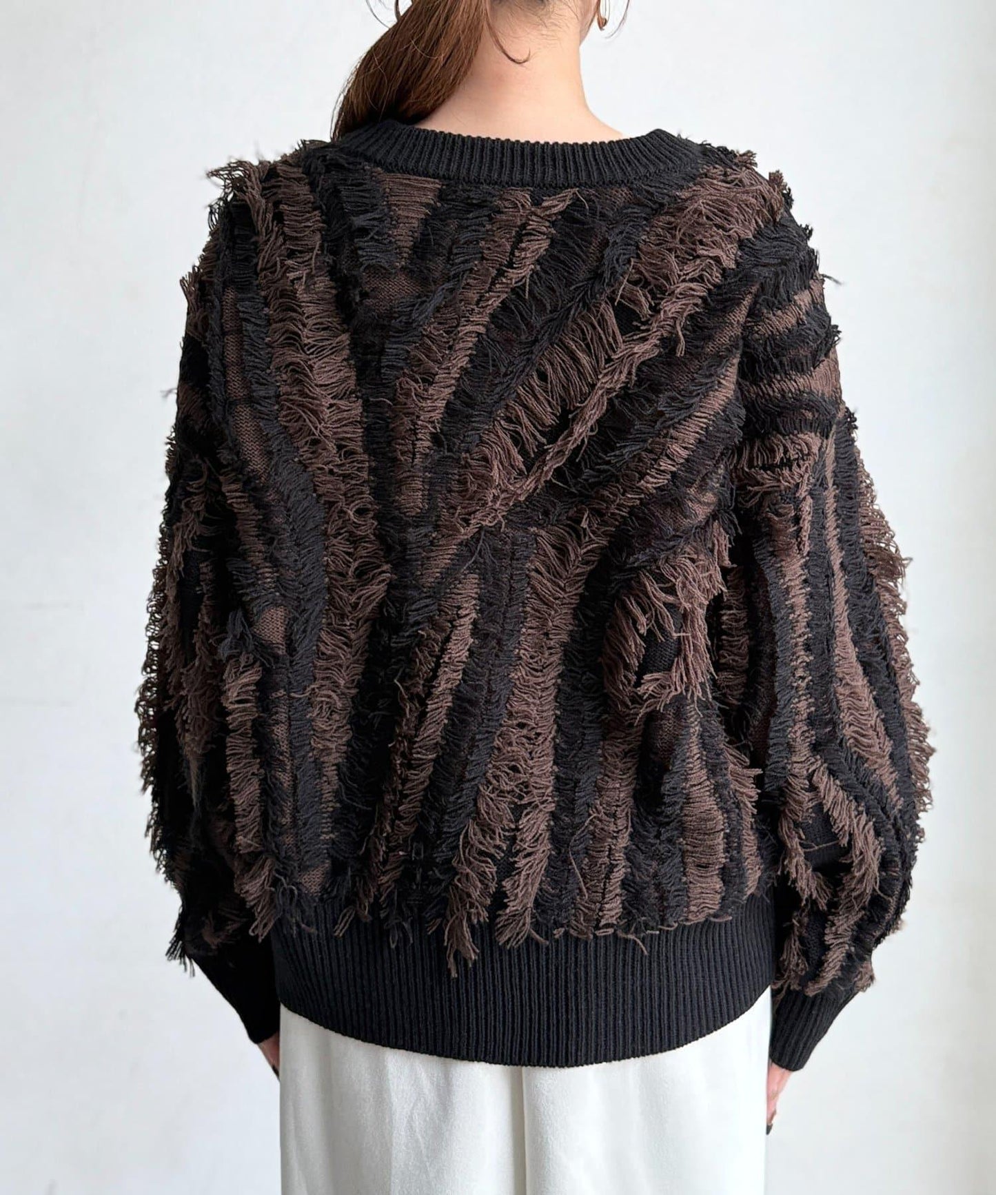 流蘇裝飾針織套頭衫