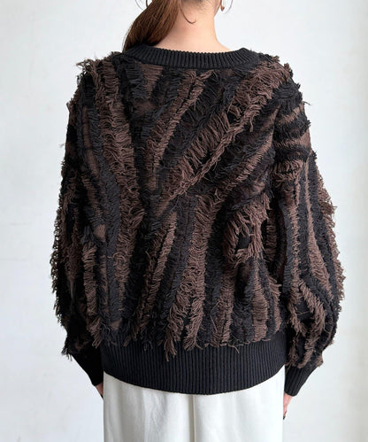 流蘇裝飾針織套頭衫