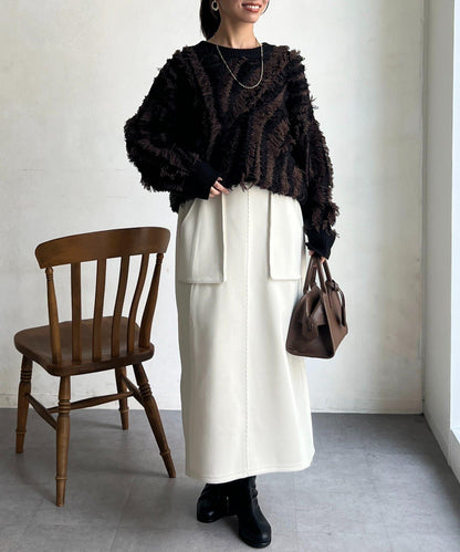 流蘇裝飾針織套頭衫