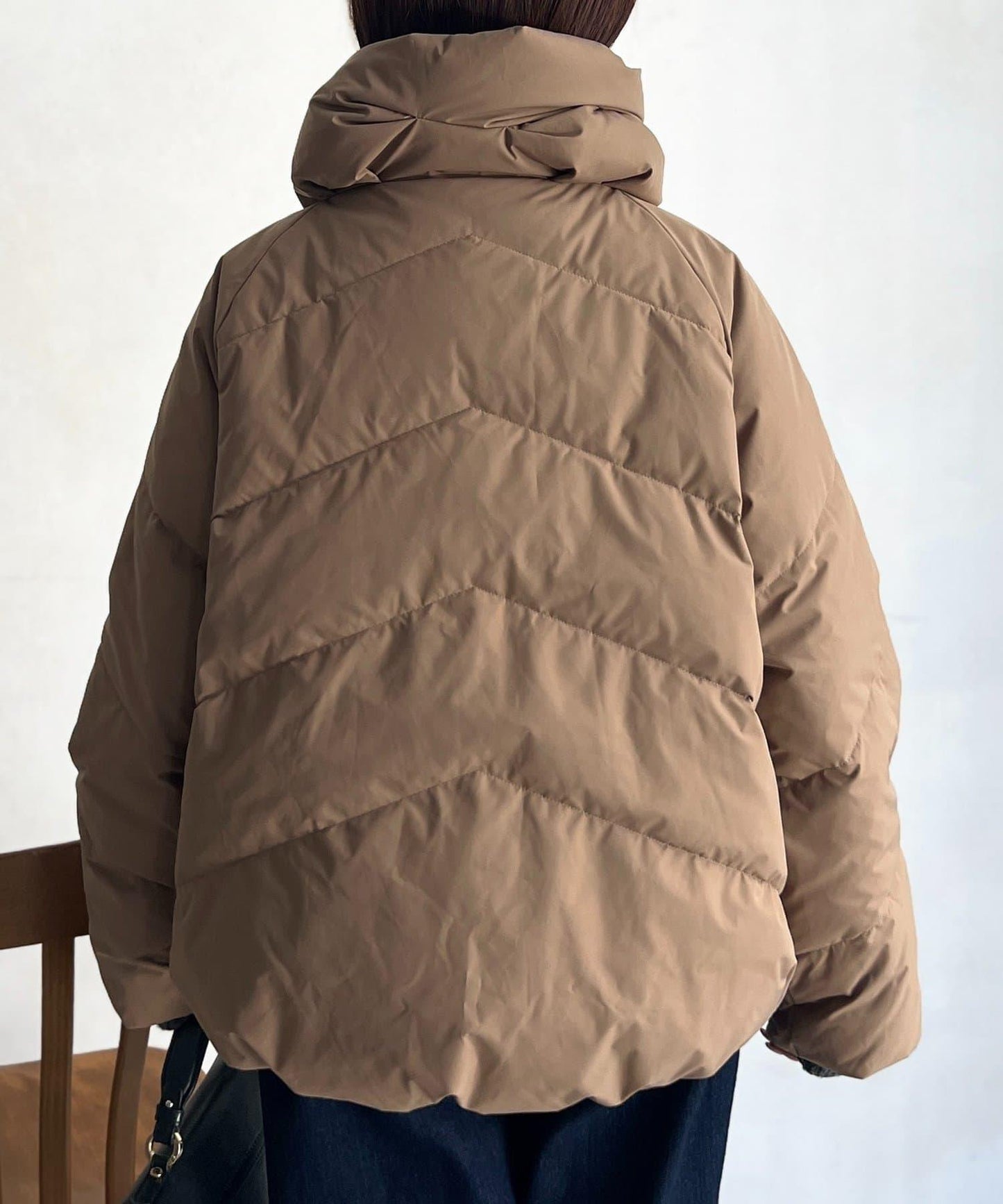 高領彈力羽絨服