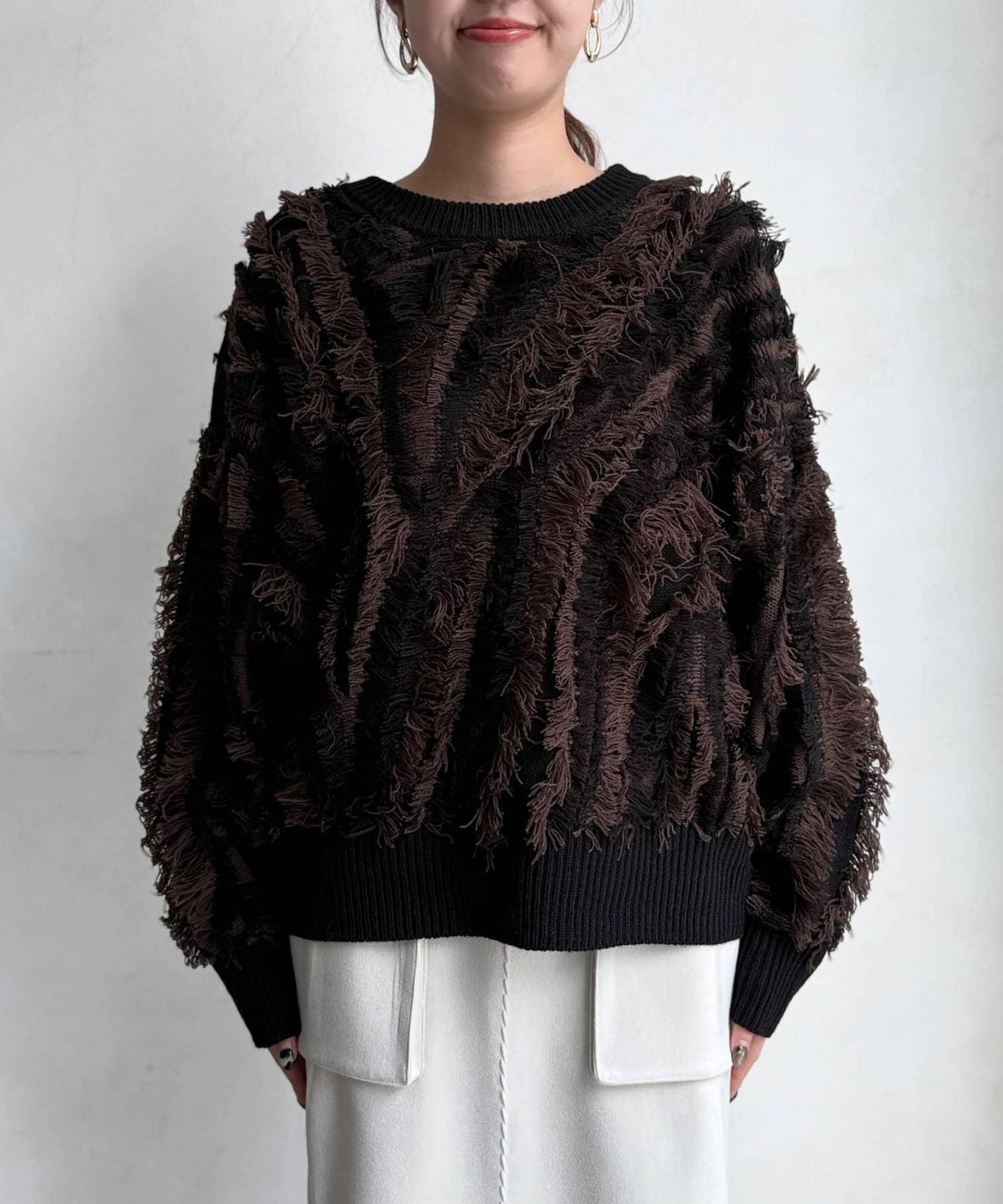 流蘇裝飾針織套頭衫