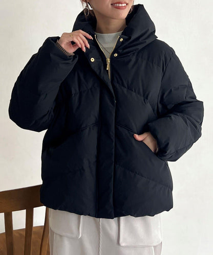 高領彈力羽絨服