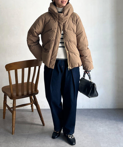 高領彈力羽絨服