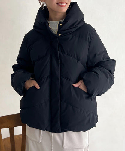 高領彈力羽絨服