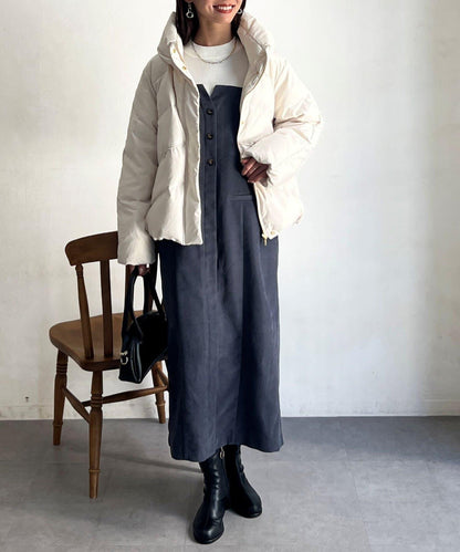 高領彈力羽絨服