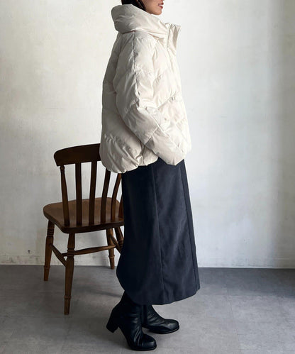 高領彈力羽絨服