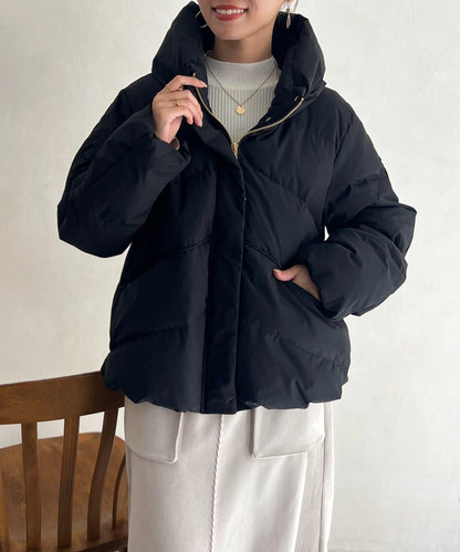 高領彈力羽絨服