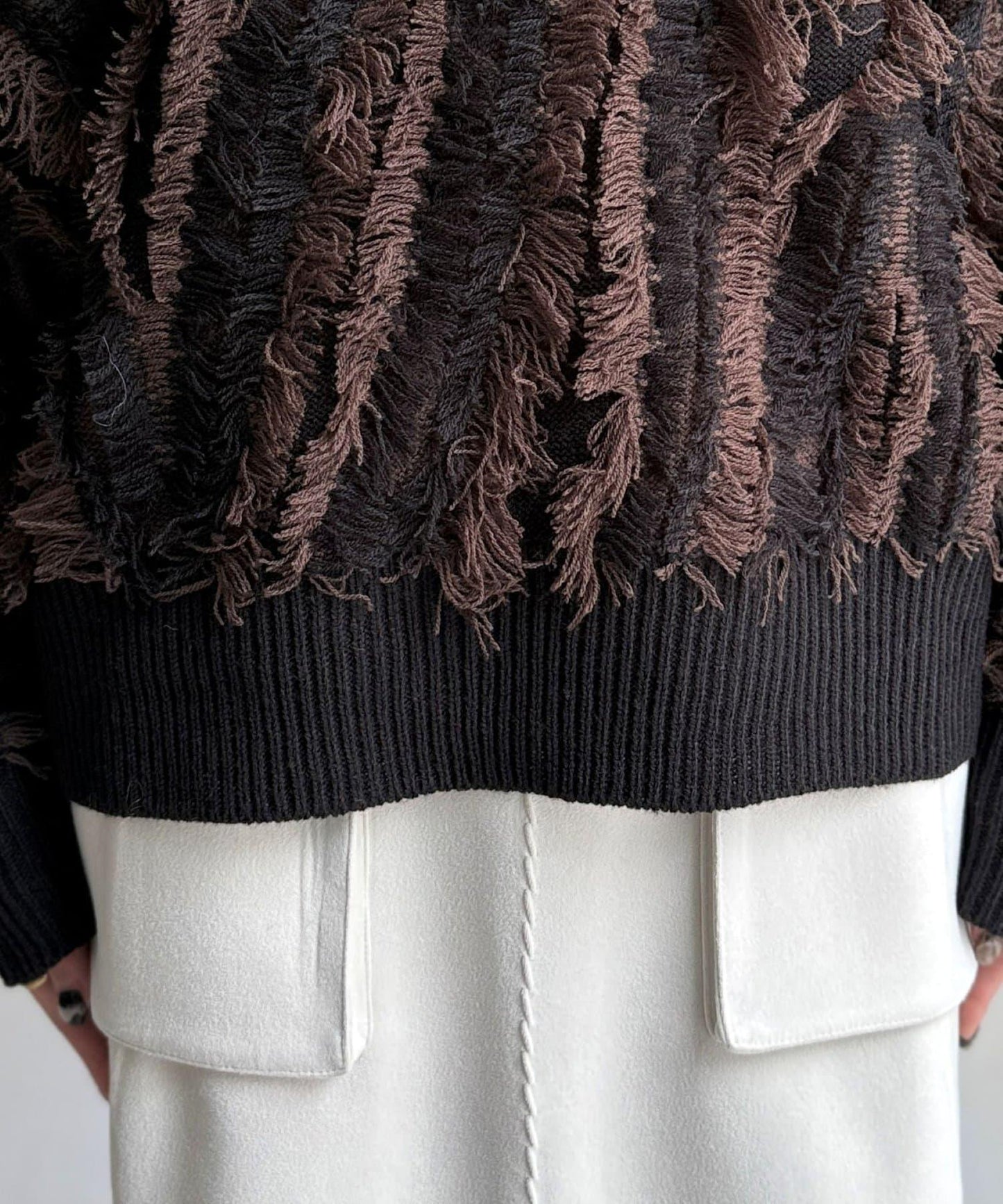 流蘇裝飾針織套頭衫